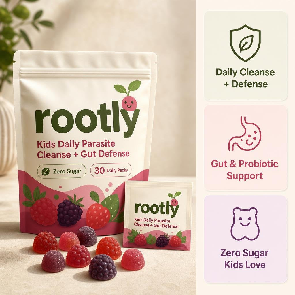 Rootly Kids Daily Parasite Cleanse + Gut Defense Gummy